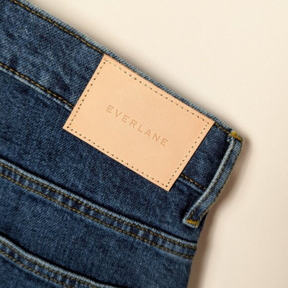 NWT EVERLANE Way High Jeans Wide Leg Dark Blue 27 Long - Picture 11 of 11